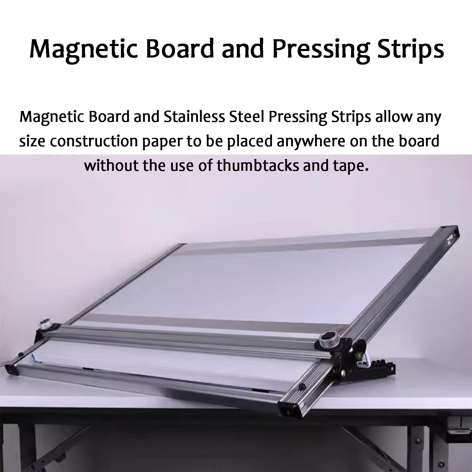 Tablero de dibujo multiángulo con regla y barra de movimiento paralelo, superficie laminada para artistas, arquitectos, diseñadores, bocetos y dibujo