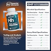 Vista 9 de Essential Elements Hair Hero - Vitaminas para el cabello para hombres - Soporte de amplio espectro con 5000 mcg de biotina - 60 unidades - 30