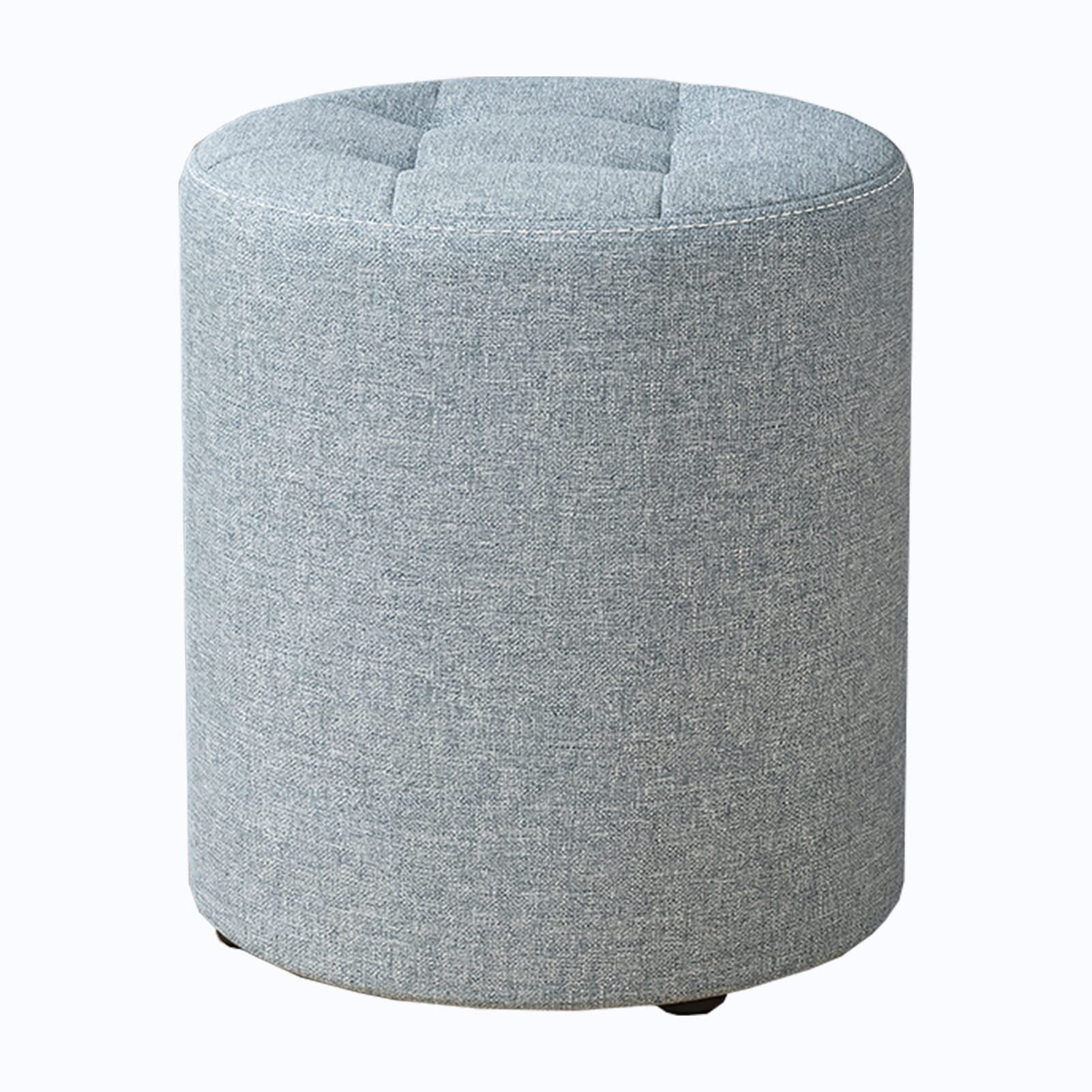 Repose-pieds rond cyan clair pour illuminer votre coin coiffeuse de chambre