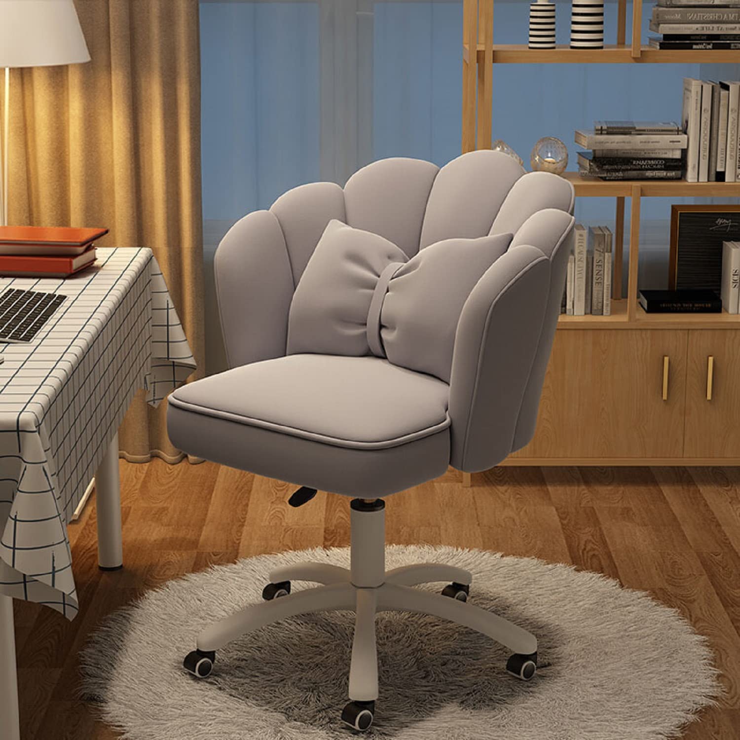 Office Chair Cute Petal Desk Chair, Modern Fabric Home Butterfly Chairs