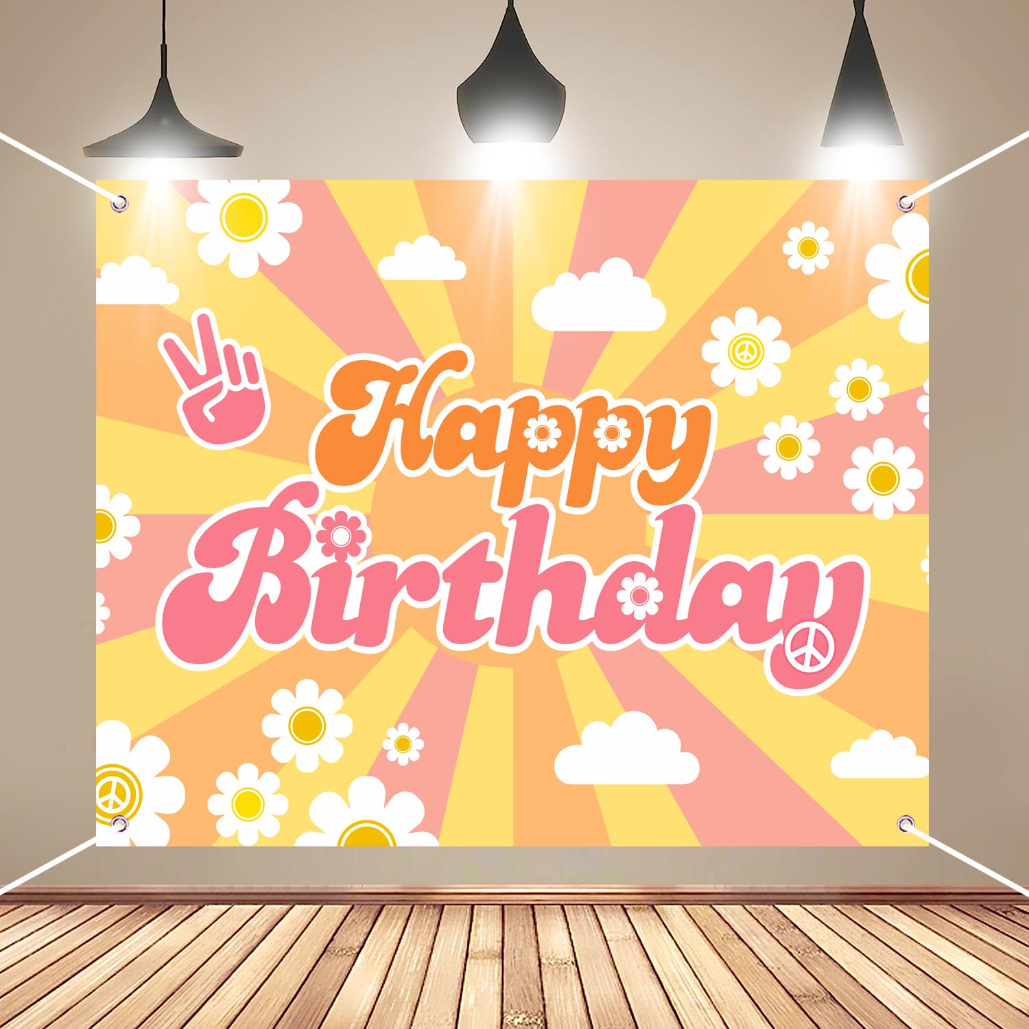 Party Propz Birthday Backdrop for Girls - Happy Birthday Background Decorations (4x5 Ft) | Decoration Items for Kids