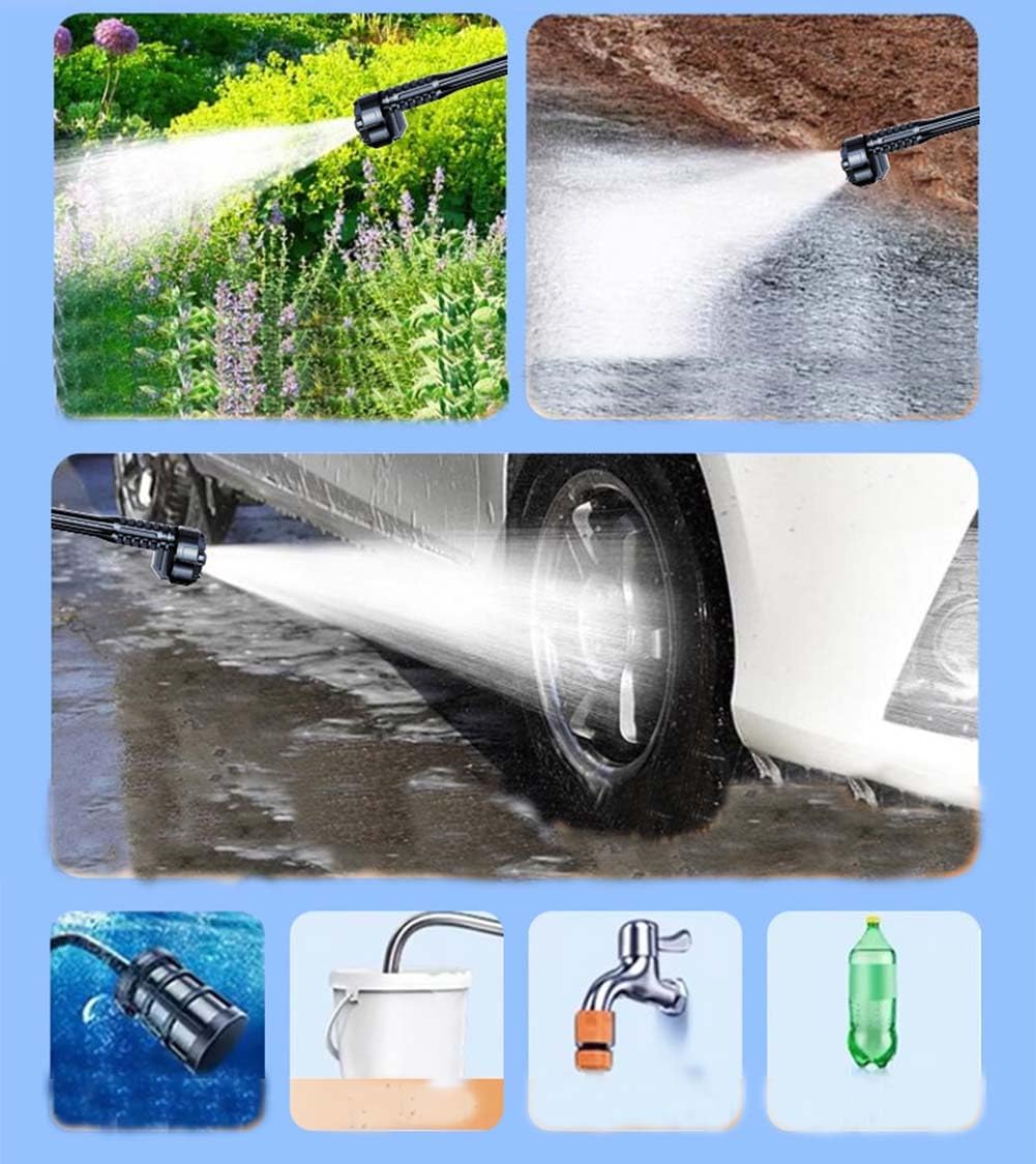 Cordless Pressure Washer,1080 PSI Cordless Power Washer with 4.0Ah Battery&Charger & 6-in-1 Nozzle,Portable Power Washer Cordless for Home and Courtyards (Cyan)