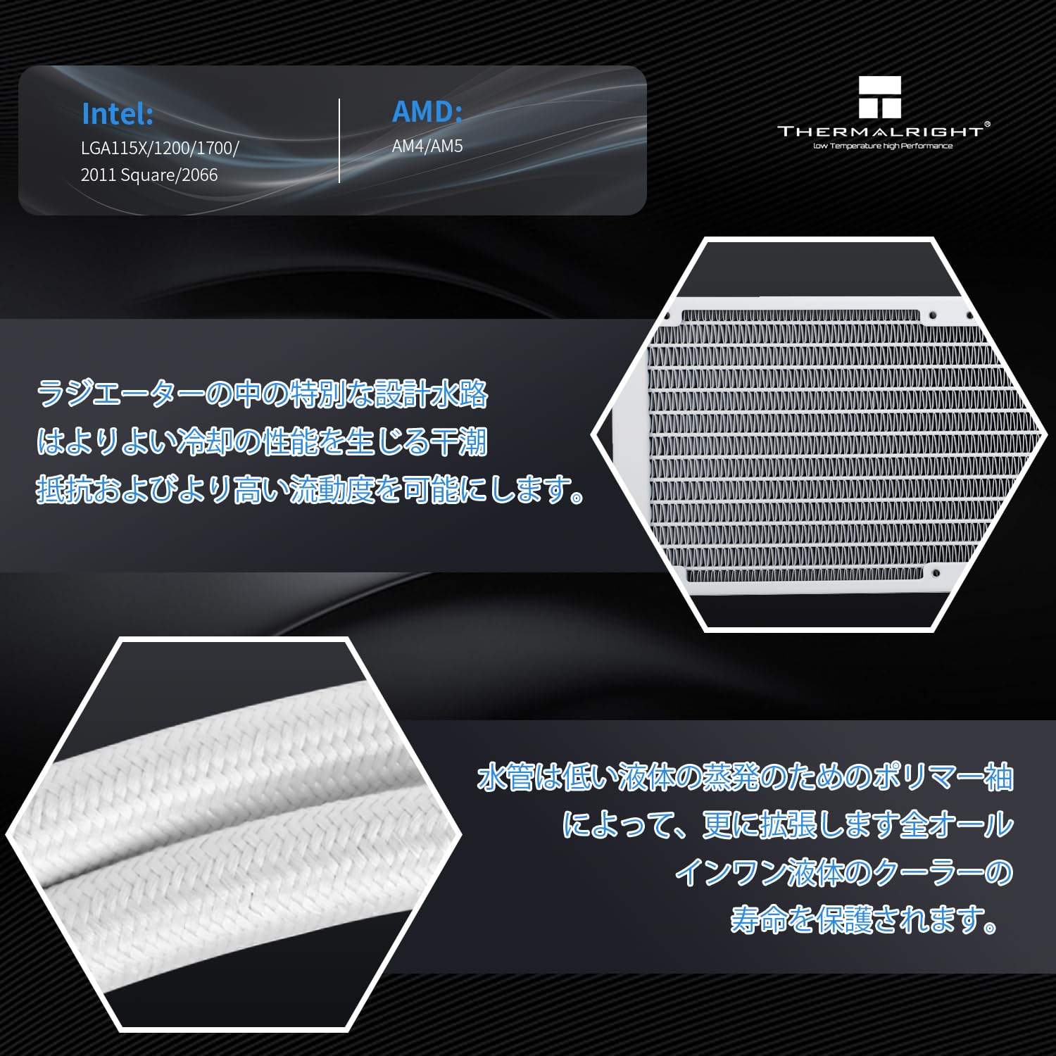 Amazon.co.jp: THERMALRIGHT AQUA ELITE 240 WHITE V3 リキッドCPU 