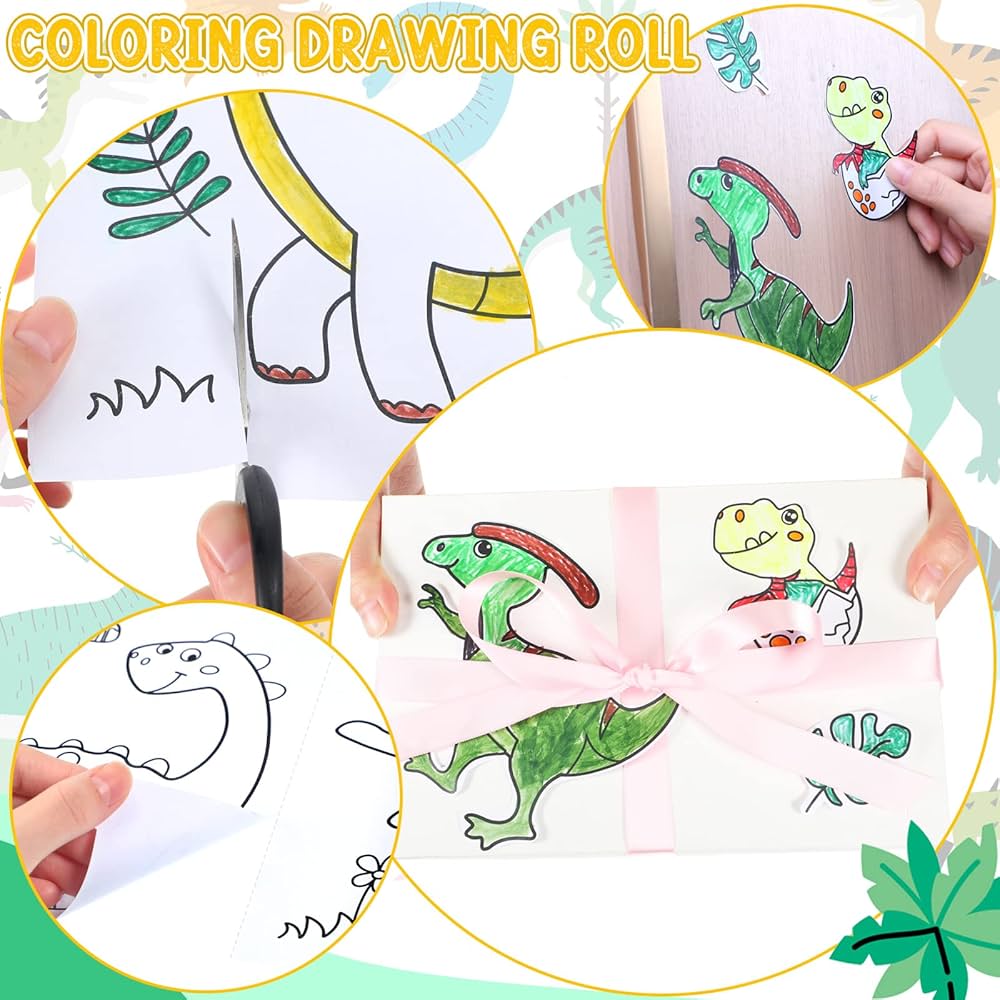2-pcs-children-s-drawing-roll-coloring-paper-roll-118-x-11-8-inch-diy-filling-painting-wall-sticky-large-poster-coloring-paper-roll-for-kid-early-educational-birthday-party-gift-animal-and-dinosaur for Clothespin Pdf Free Printable Dinosaur Clothespin Puppets 2 Pcs Children's Drawing Roll Coloring Paper Roll 118 x 11.8 Inch DIY Filling Painting Wall Sticky Large Poster Coloring Paper Roll for Kid Early Educational Birthday Party Gift (Animal and Dinosaur) : for Clothespin Pdf Free Printable Dinosaur Clothespin Puppets