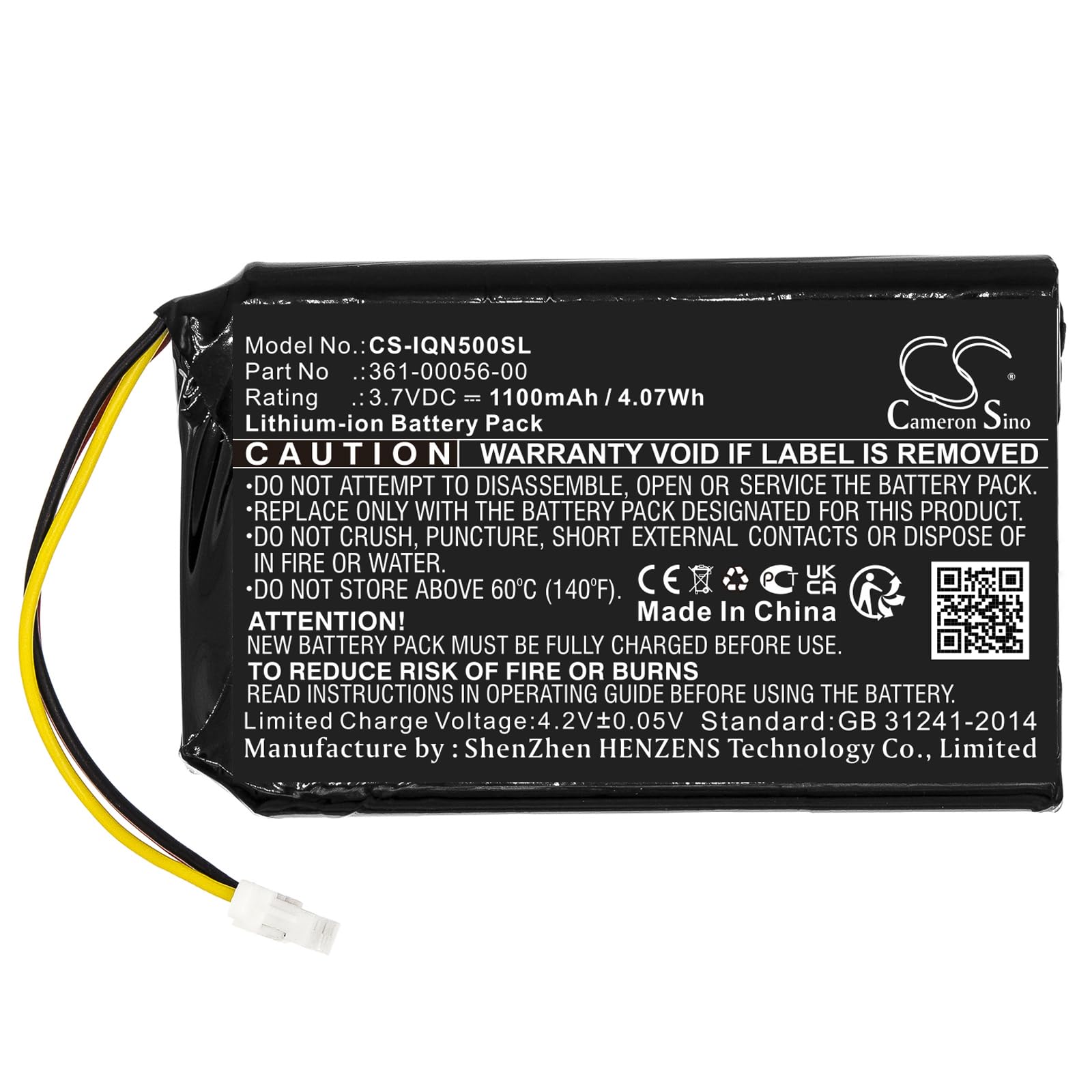 Cameron Sino 1100mAh Battery For Garmin Drive 50 LM, 51LMT, 52LM, 52LMT, 5 LMT, Nuvi 30, Nuvi 50