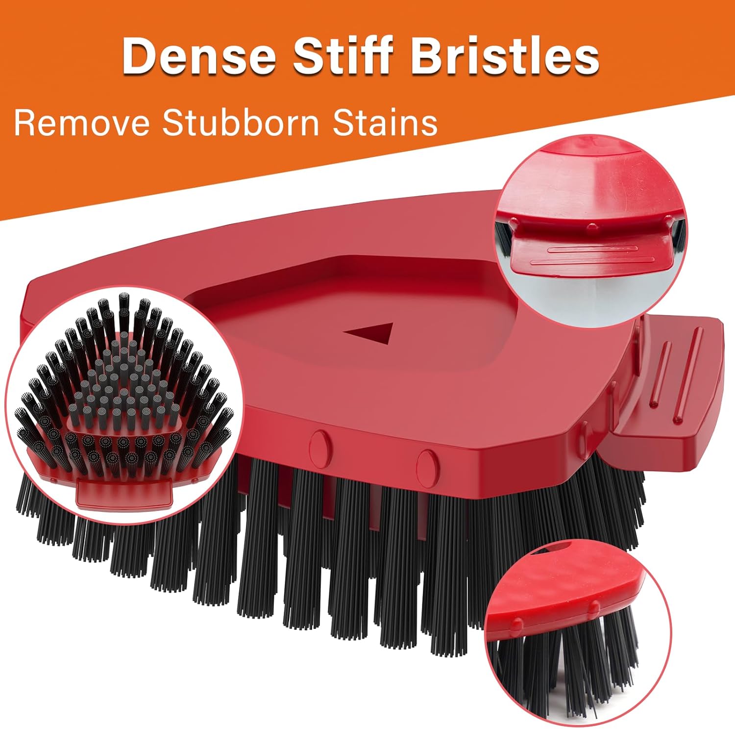 Fatmass 2 Pack Upgraded Spin Mop Replace Scrub Mop Brush Compatible with O Cedar 2 Tank RinseClean, Great for Kitchen, Deck, Bathroom and Shower Floor Scrubber