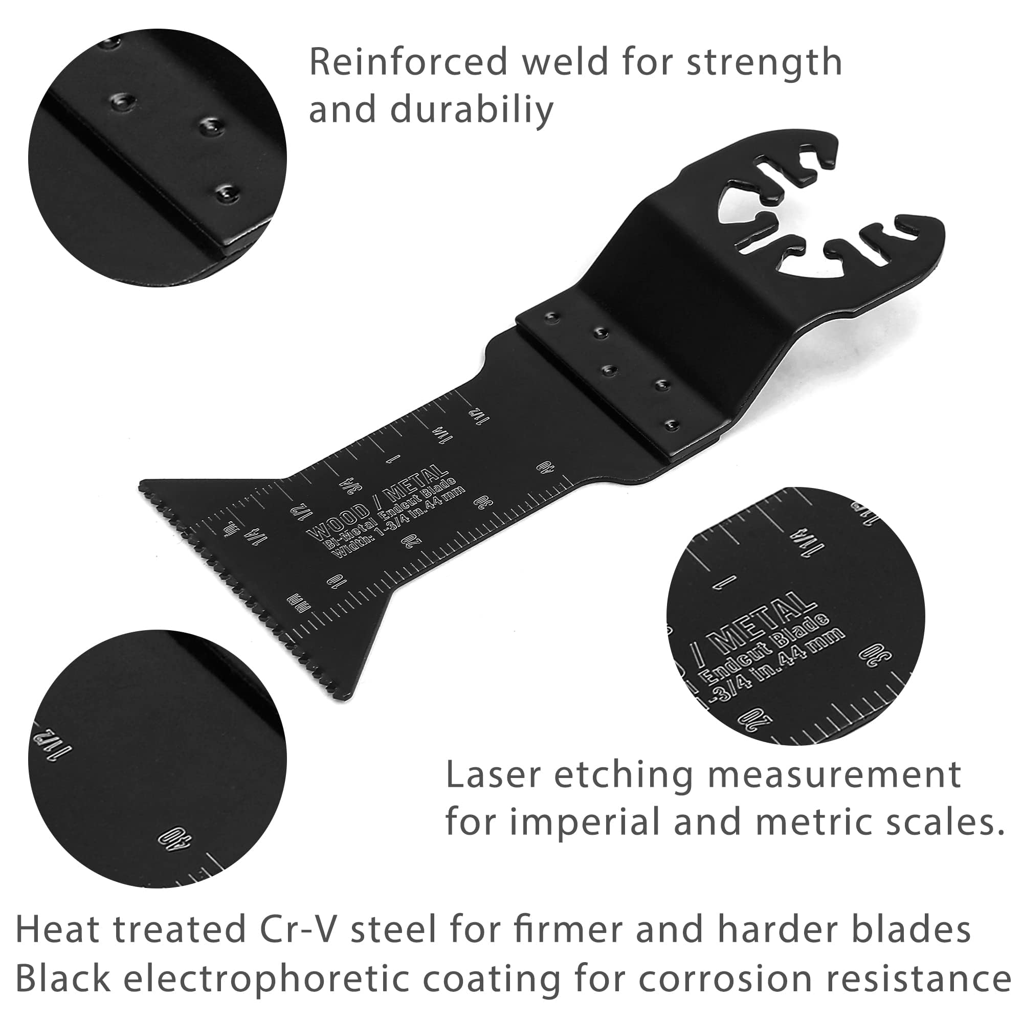 5 ST Oscillerende Tool Blades LEILUO Titanium Oscillerende Multitool Bladen voor Hard Materiaal Metalen Nagels Hout Oscillerende Zaagblad fit Dewalt Rockwell Milwaukee Makita Ryobi
