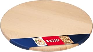 KADAX Drehplatte aus Holz, Drehteller, Pizzaplatte, Pizzateller, Holzteller, Käseteller, Drehkabinett, Servierplatte, Dreh...