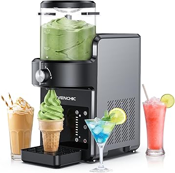 Slushie Machine, Frozen Drink & Soft Serve Ice Cream Maker | No Ice Needed, Rapid Chill & Temperature Control, Makes Milk Shakes, Margaritas & Frappe