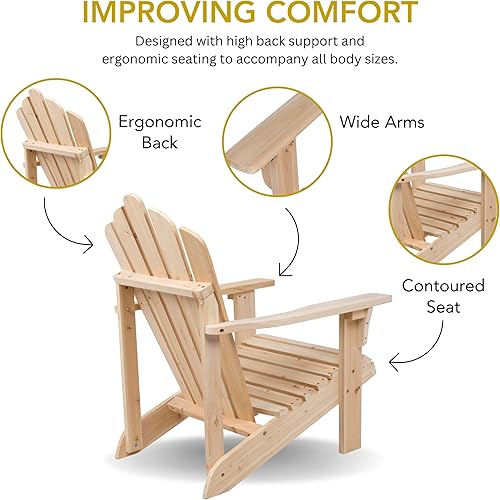 Miniatura 4 de Shine Company  Silla estilo Westport Adirondack Natural