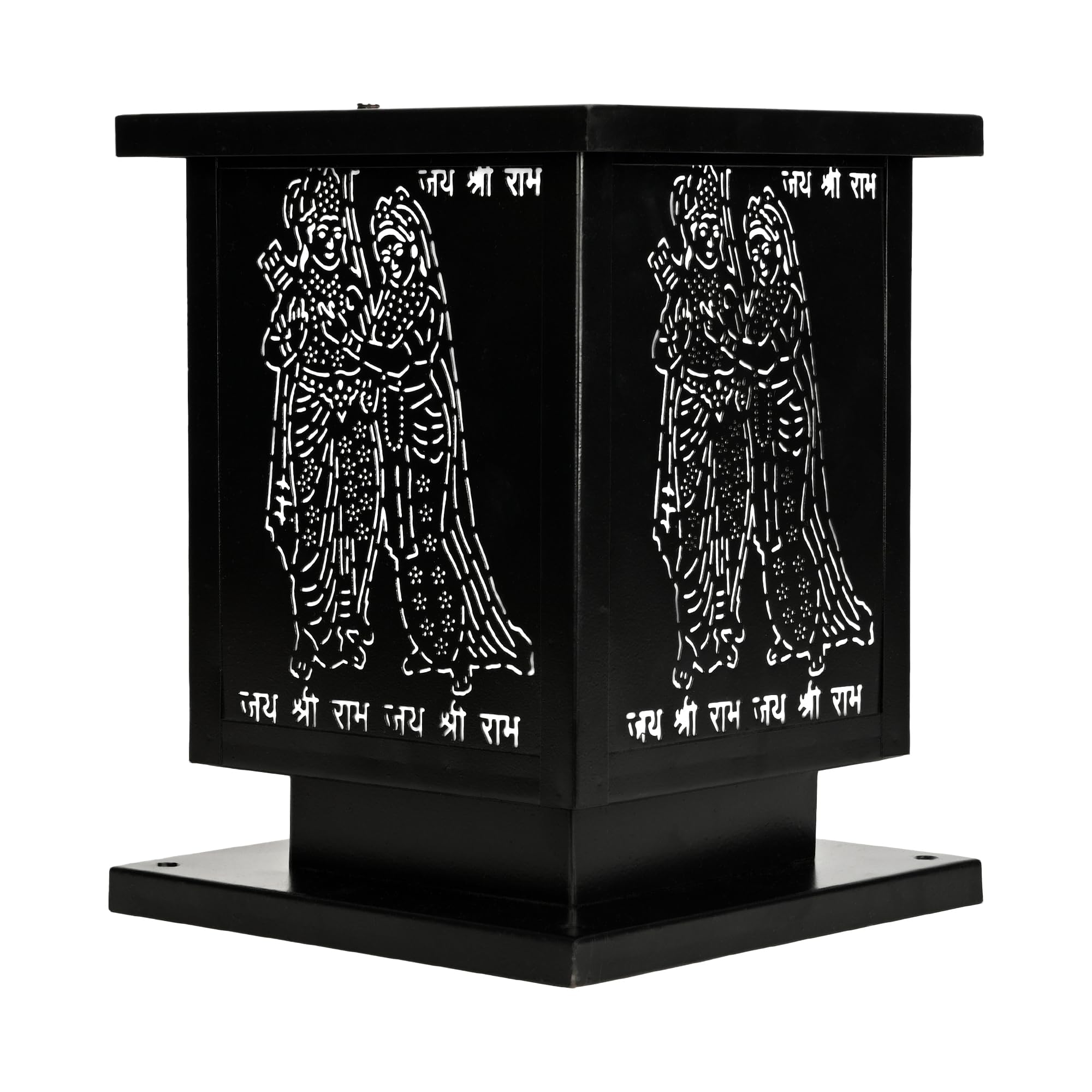 Groeien Black Outdoor Architectural LED Pillar Gate Light Lamp for Home Exterior, Pole, Pillar, Garden(Bulb Not Included) (1, God-SiyaRam) (B0CGJ7JY84) Amazon Price History, Amazon Price Tracker