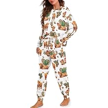 Sleepwear for Women Breathable 2 Piece Pajamas Set Long Sleeve Nightwear for Spring, Autumn, Winter