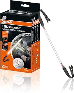 Osram LEDinspect Flexible Inspection Light, wiederaufladbare LED-Inspektionsleuchte, 6000K, Helligkeit bis zu 1000lm, abnehmbare elastische Bänder