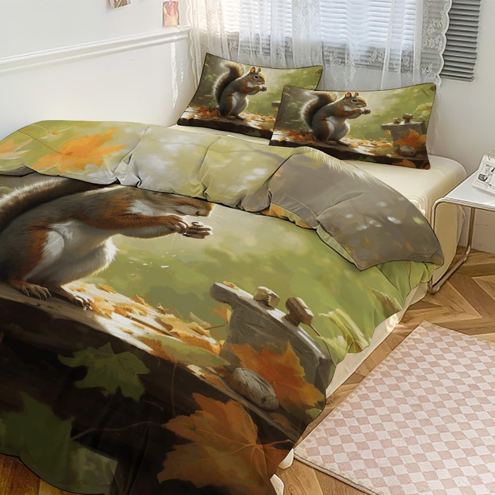 Housse de couette ultra douce respirante parure de lit 3 pièces avec fermeture éclair