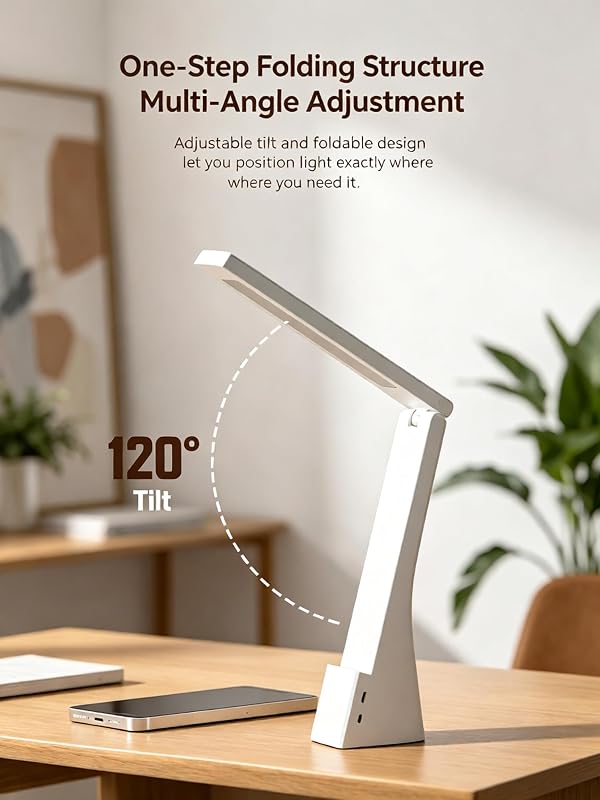 ChayWillow Foldable LED Desk Lamp Rechargeable Full – product photo 7 of 9