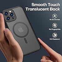 Vista 100 de ImpactStrong Magnetic Guard Designed for iPhone 14 Pro Max Case [Camera Protection] [Military Grade Drop Tested] [Compatible with MagSafe] Slim Black