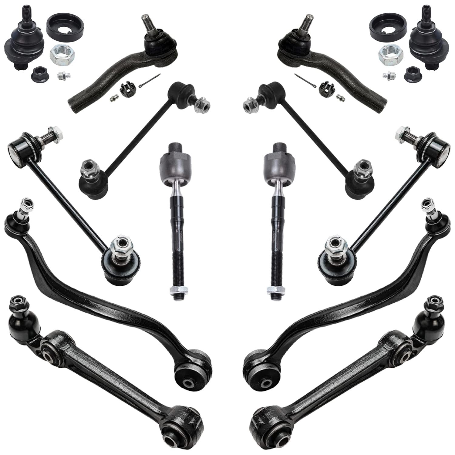 Detroit Axle - 14pc Front End Kit for 07-10 Ford Fusion, 07-09 Lincoln MKZ