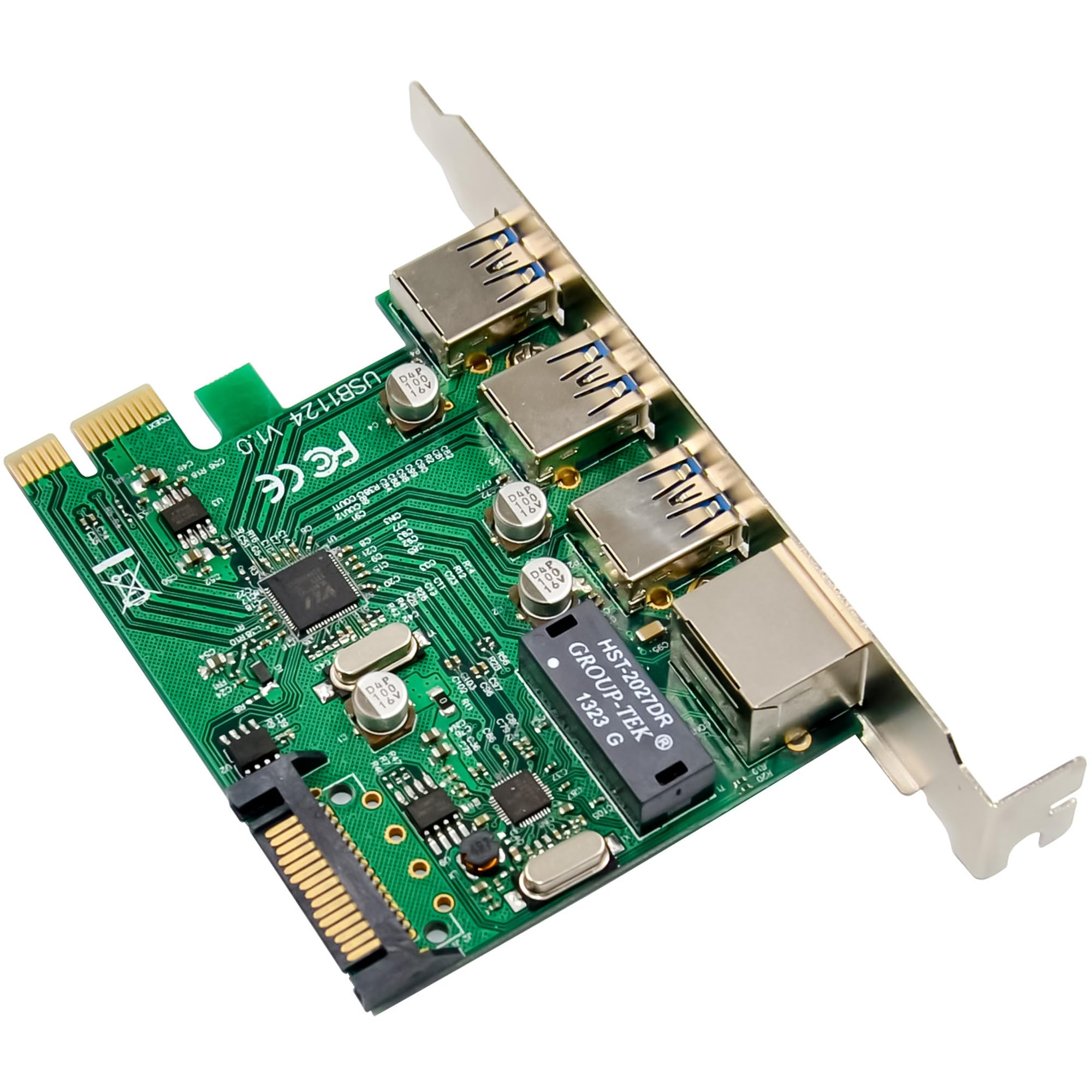 Inline Carte Combo réseau Gigabit et USB 3.2 Gen.1, 1 x RJ45, 3 x USB-A, PCIe x1, 51125R