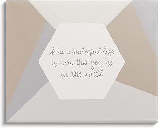 Stupell Industries How Wonderful Life Is Nursery Canvas Wall Art, Design by Lady Louise Designs