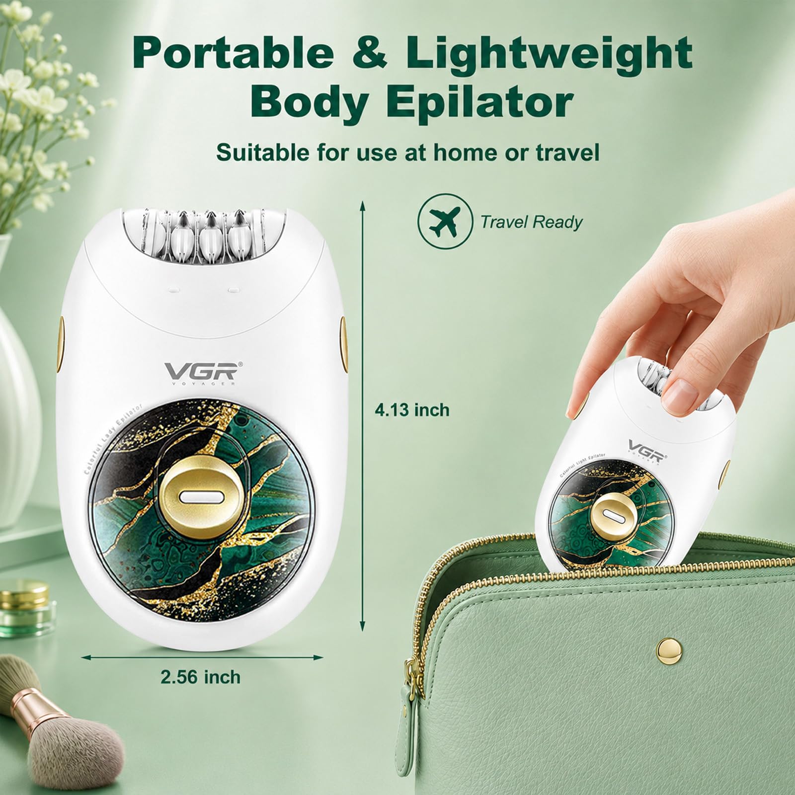Amazon | VGR 706 脱毛器 女性用 18本セット 全身脱毛 グリーン | 2速