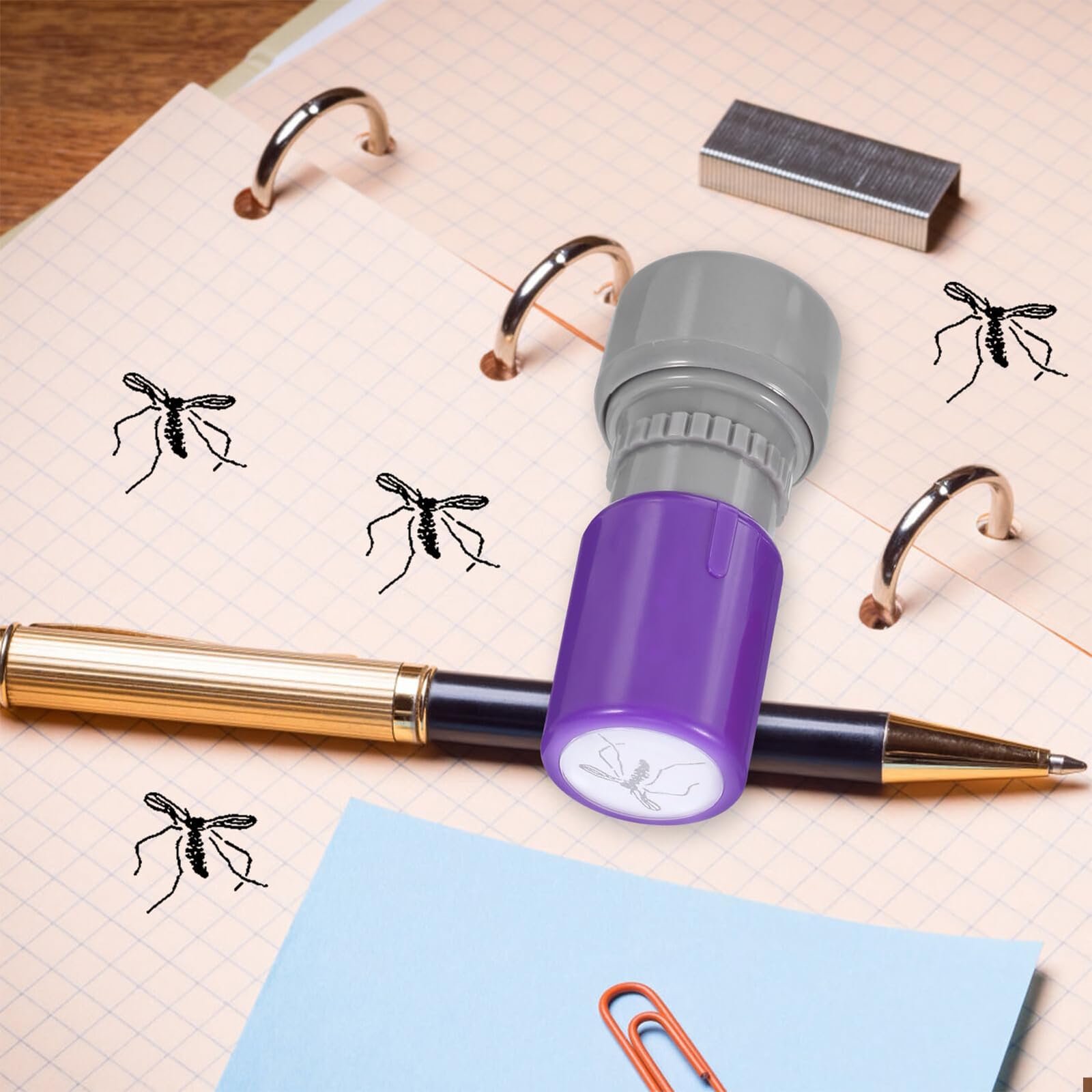 2 Stück Mücken Stempel Kinder Lustige Scherzartikel Für Lehrer Und Freunde Sticker Stempel Alternative Für Aprilscherz Partyspiele Schulbelohnung 2 cm