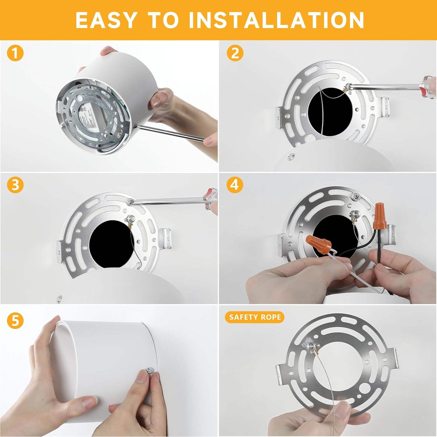 Dimmable LED Ceiling Spot Lights – Flush Mount Ceiling Cylinder Light Indoor Fixture for Kitchen, Hallway & Entryway 4.72” CRI97 15W 3000K White (3Pack)