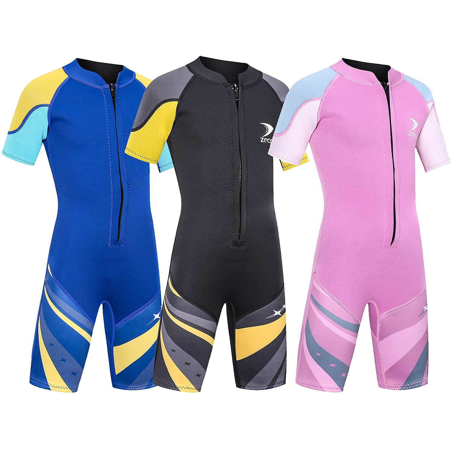ZCCO Costume da bagno termico in neoprene per bambini, mute intere per ragazzi e ragazze