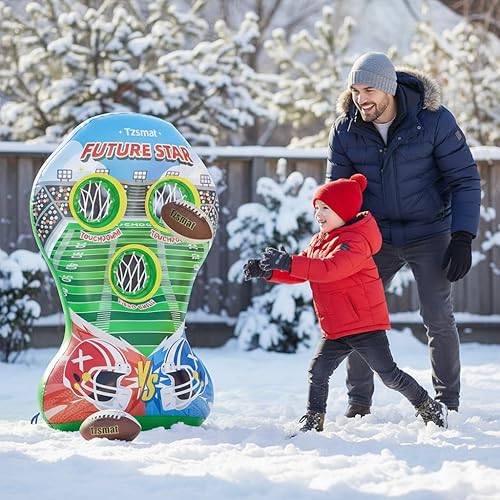 Miniatura 2 de Juego inflable de lanzamiento de objetivos de fútbol para niños de 3 a 12 años con mini pelotas de fútbol  Juguete de fútbol portátil de 52 pulgadas