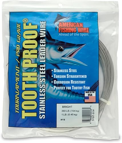 Miniatura 10 de Alambre de pesca simple de acero inoxidable American Fishing Wire a prueba de dientes