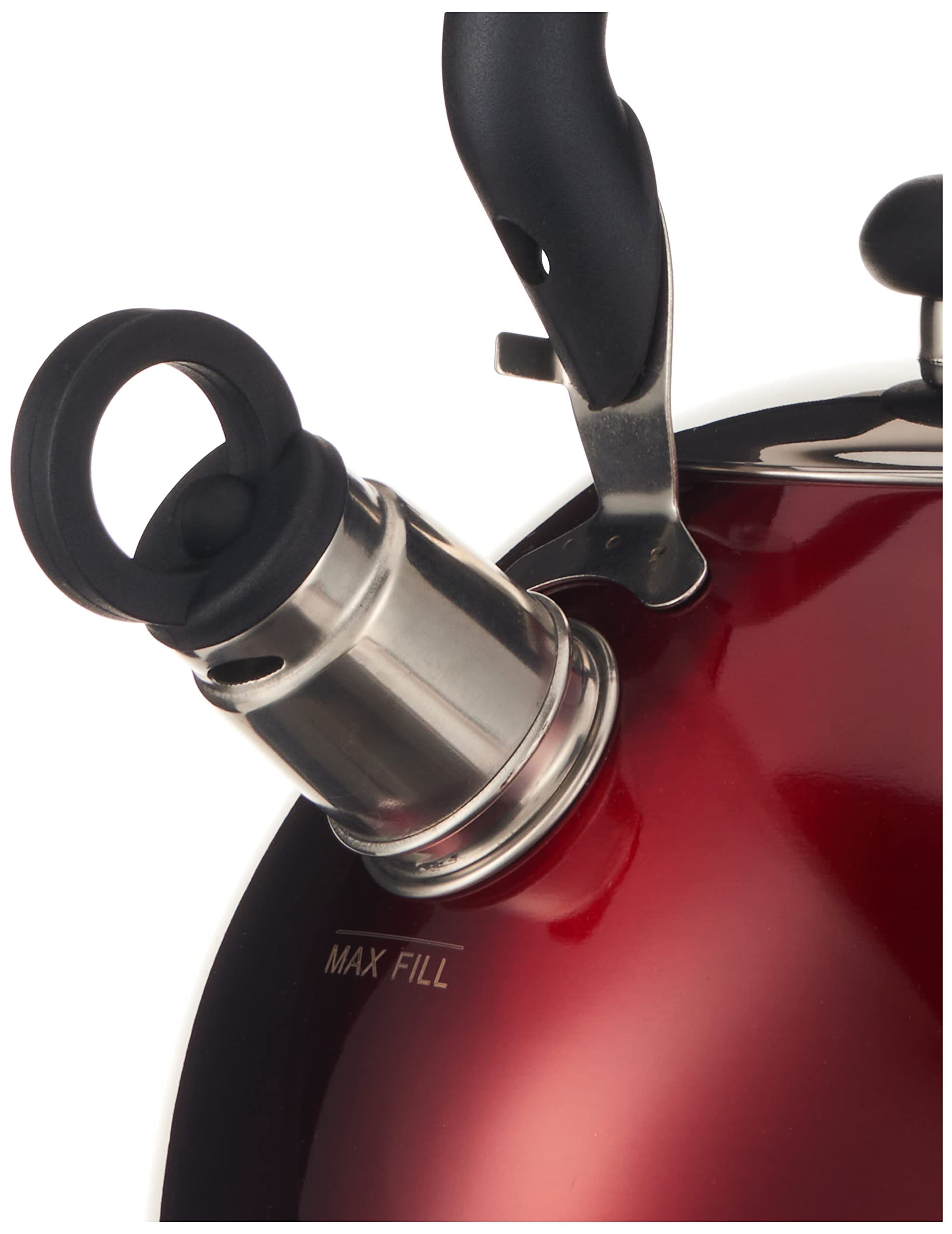 Amazon.com: Mr. Coffee Morbern 1.8 Quart Stainless Steel Whistling Tea  Kettle, Red: Home & Kitchen