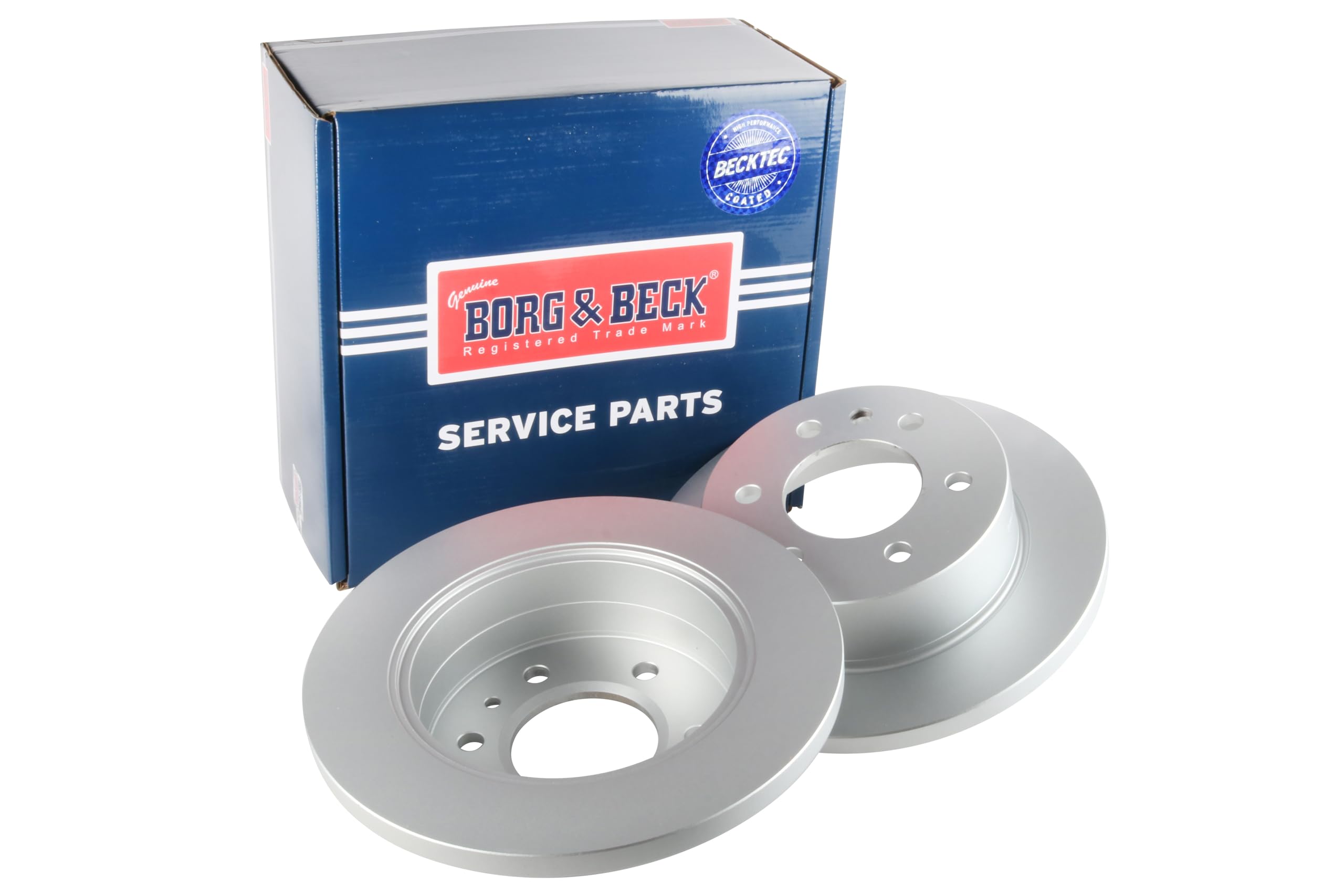 2x Brake Discs Pair Solid Rear 298mm BBD4571 Borg & Beck Set 9064230012 Quality