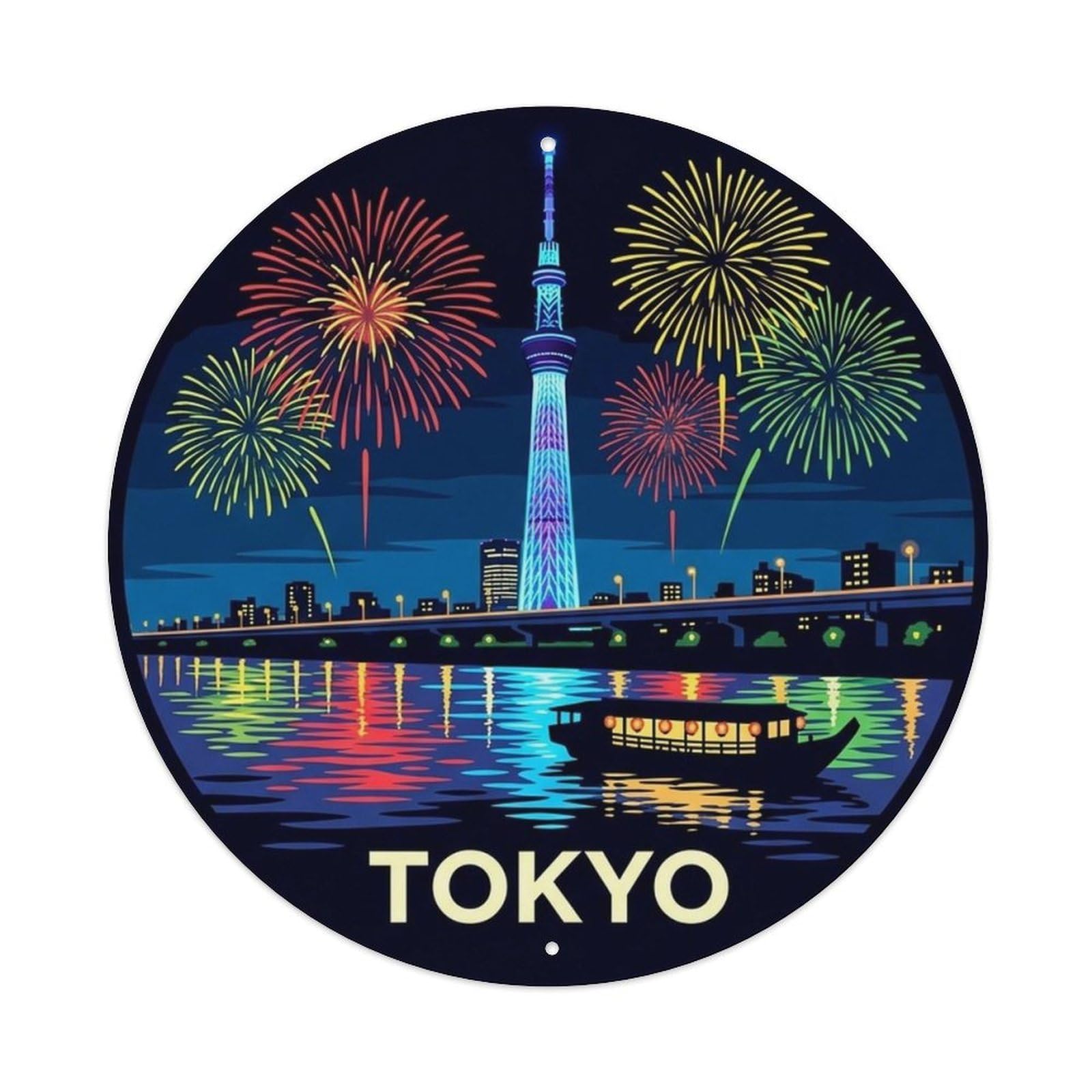 Tokyo Japan Metropolis Travel Historic Tourism Landmark Metal Tin Sign