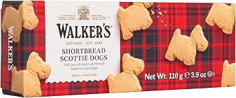 Walker's Shortbread Scottie Dog Shapes, Scottish Butter Biscuits, 110g