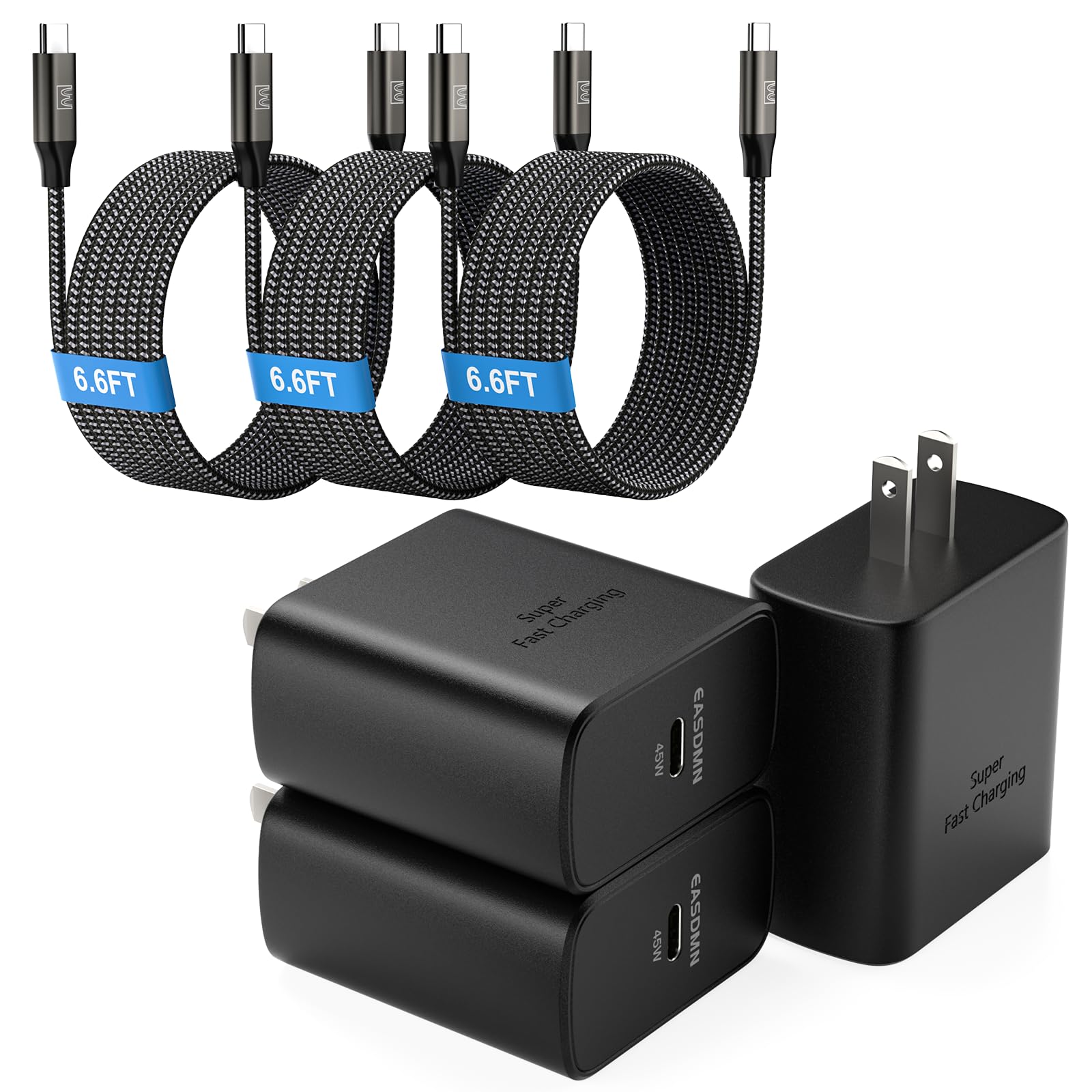 Super Fast Charger Type C, [2 Pack] USB-C Charger PD/PPS Wall Charging Block for Samsung Galaxy S26 Ultra/S25 Ultra/S25+/S25/S24/S23 Ultra/S23+/S22 Ultra/S22+/S20 Ultra, Tab S8(with 2X 6.6ft Cable) — view 13
