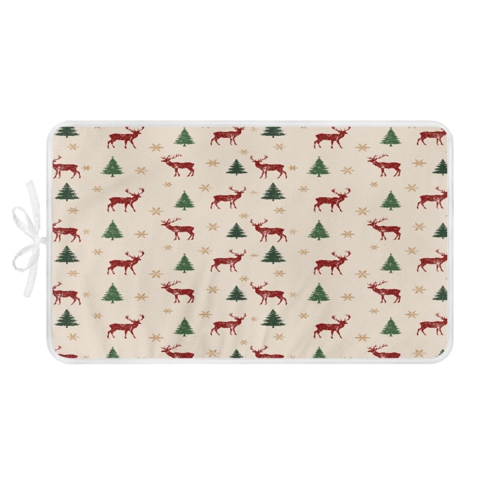 Bügelmatte Rote Weihnachtsrenniere Bügeleinlage Faltbares Hitzebeständig Waschbar Bügelauflage für Tisch und andere Oberflächen Bügelbrett Unterlage rutschfeste Bügeldecke 80x50cm (2 Stück)