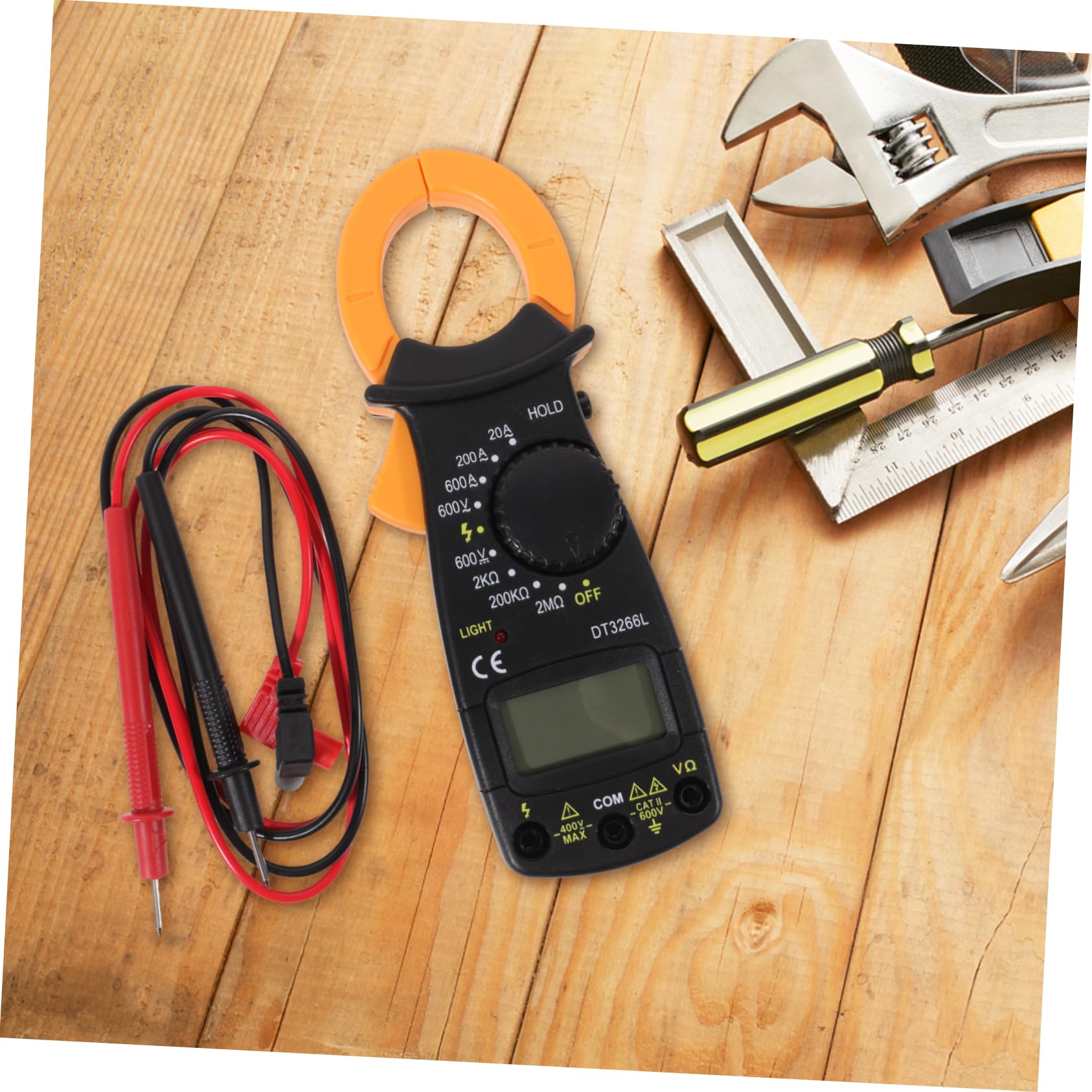 SOLUSTRE 3pièces Multimètre Numérique Portable Avec Pince Ampèremétrique Testeur De Tension Et Ohm Mesure Précise Avec Intégrale Design Ergonomique Et Facile à Utiliser