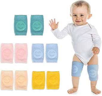 SooGree Baby Knee Pads 5 Pairs For Crawling Toddler Leg Warms Non-slip Anti-Friction Socks For Crawling 6-24 Months Babies