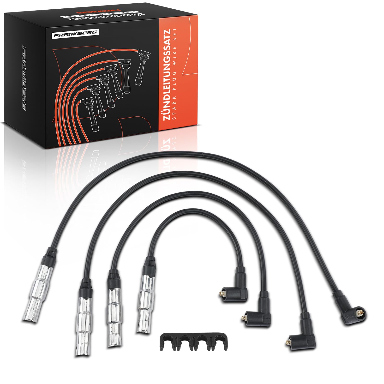 Frankberg 4x Set cavi di accensione Benzina Compatibile con Golf IV 1J1 1.6L A4 8D2 1.6L A3 8L1 1.6L P.a.s.s.a.t Variante 3B5 1.6L Golf IV Variante 1J5 2.0L Replace# 223H200