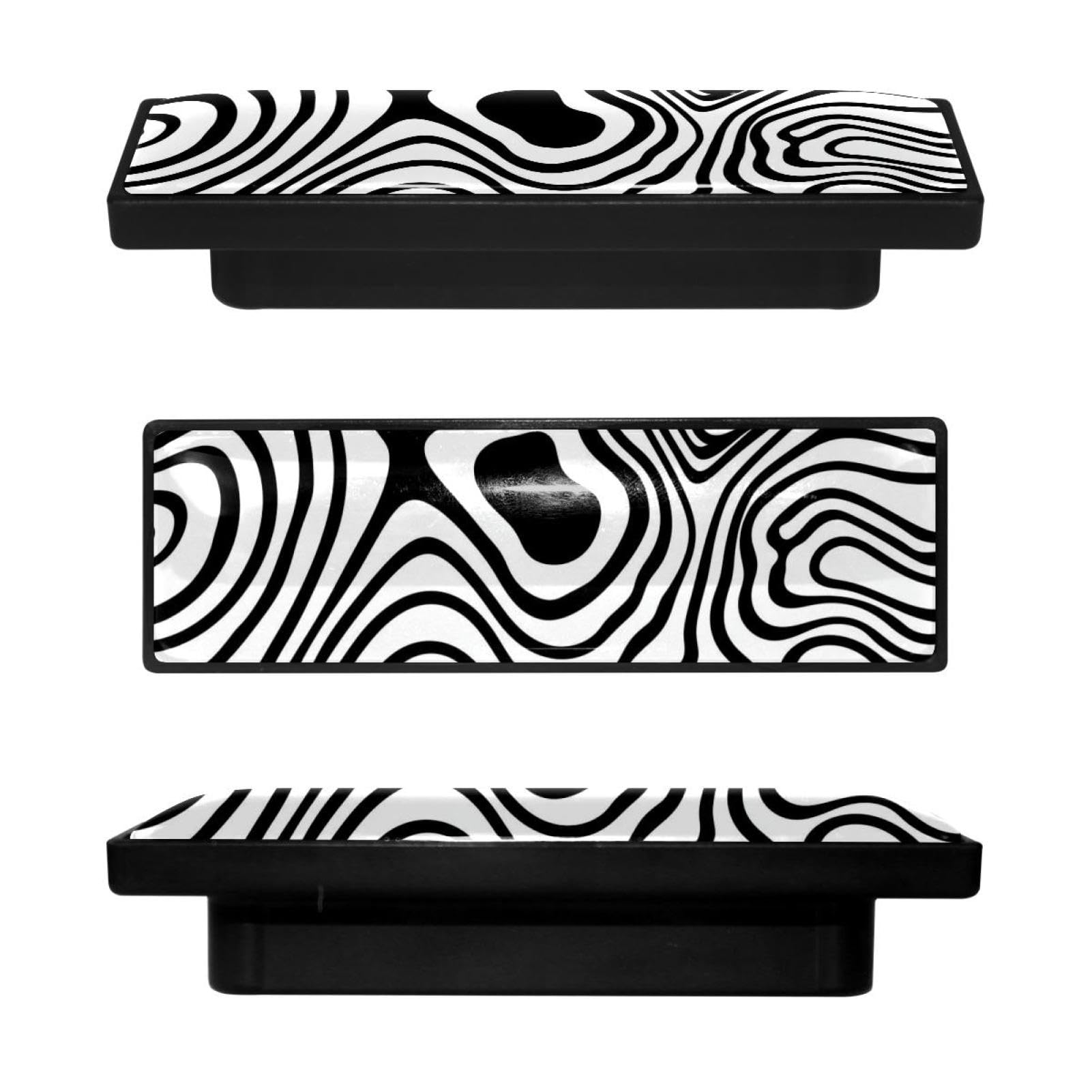 Boutons de tiroir rectangulaires décoratifs pour meuble de cuisine et commode de chambre