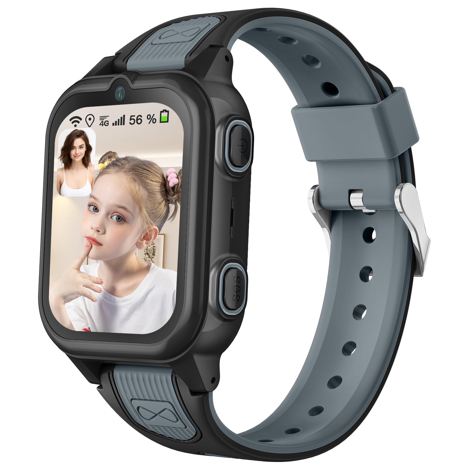 Smart Watch Children Girls Kids Smartwatch with GPS 4G WiFi Waterproof Phone Parental Control Video Call SMS SOS Class Mode Reject Unknown Calls Camera Music Video Player