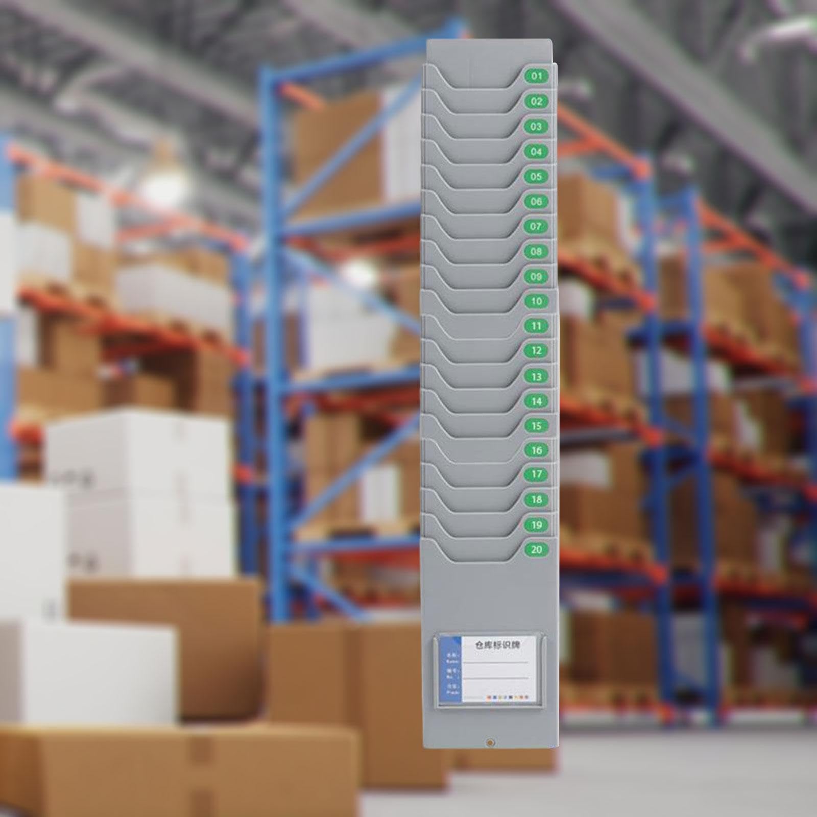 Time Cards Rack Porta Carte Orario Parete per Archiviazione con Scomparti per Accesso Rapido Realizzato in PP Adatto a Ufficio Fabbrica Magazzino Inte, con 20 Slot