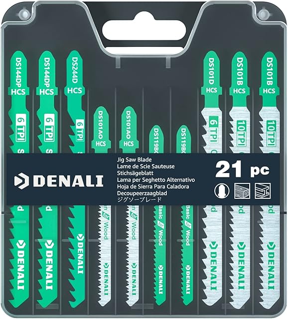 Denali T-Shank Jigsaw Blade for Wood and Metal, 10-Pieces