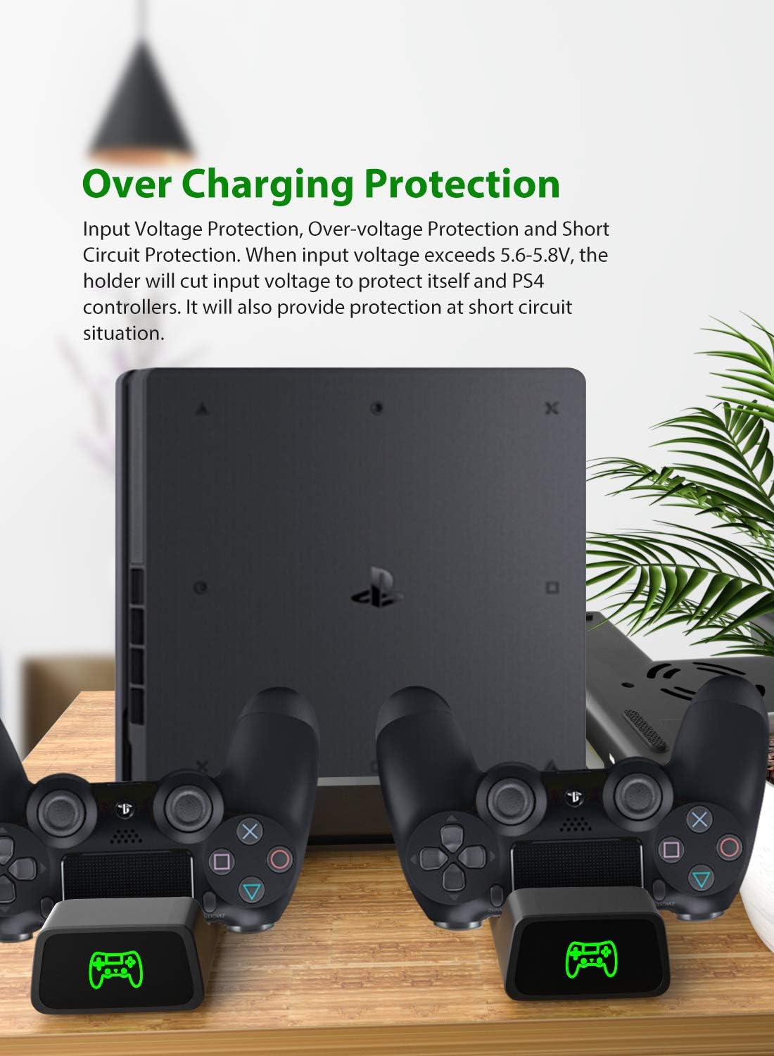 PS4 Slim Pro Controller Charger Vertical Stand Cooler, Likorlove Multifunctional Cooling Holder Charging Station with LED Indicators 10PCS Games Storage Dock Compatible for Playstation 4 : Video Games