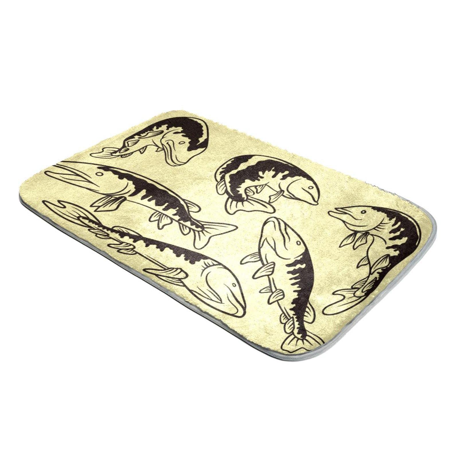 Tapis fausse fourrure poils longs doux grand format motif vintage