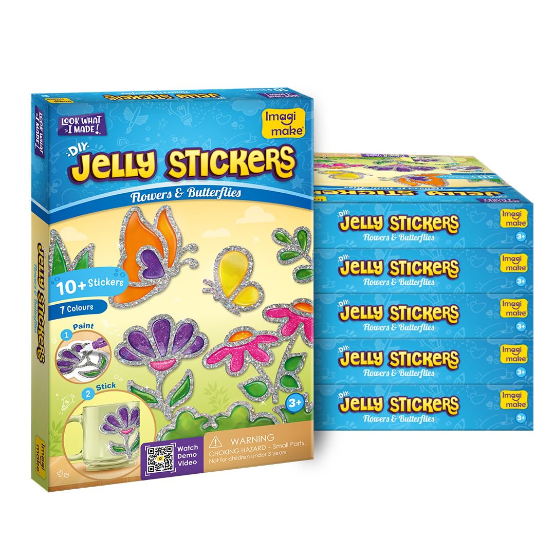 Imagimake DIY Jelly Stickers | Flowers & Butterflies | Craft Kit | Age 3+ — Amazon image 14