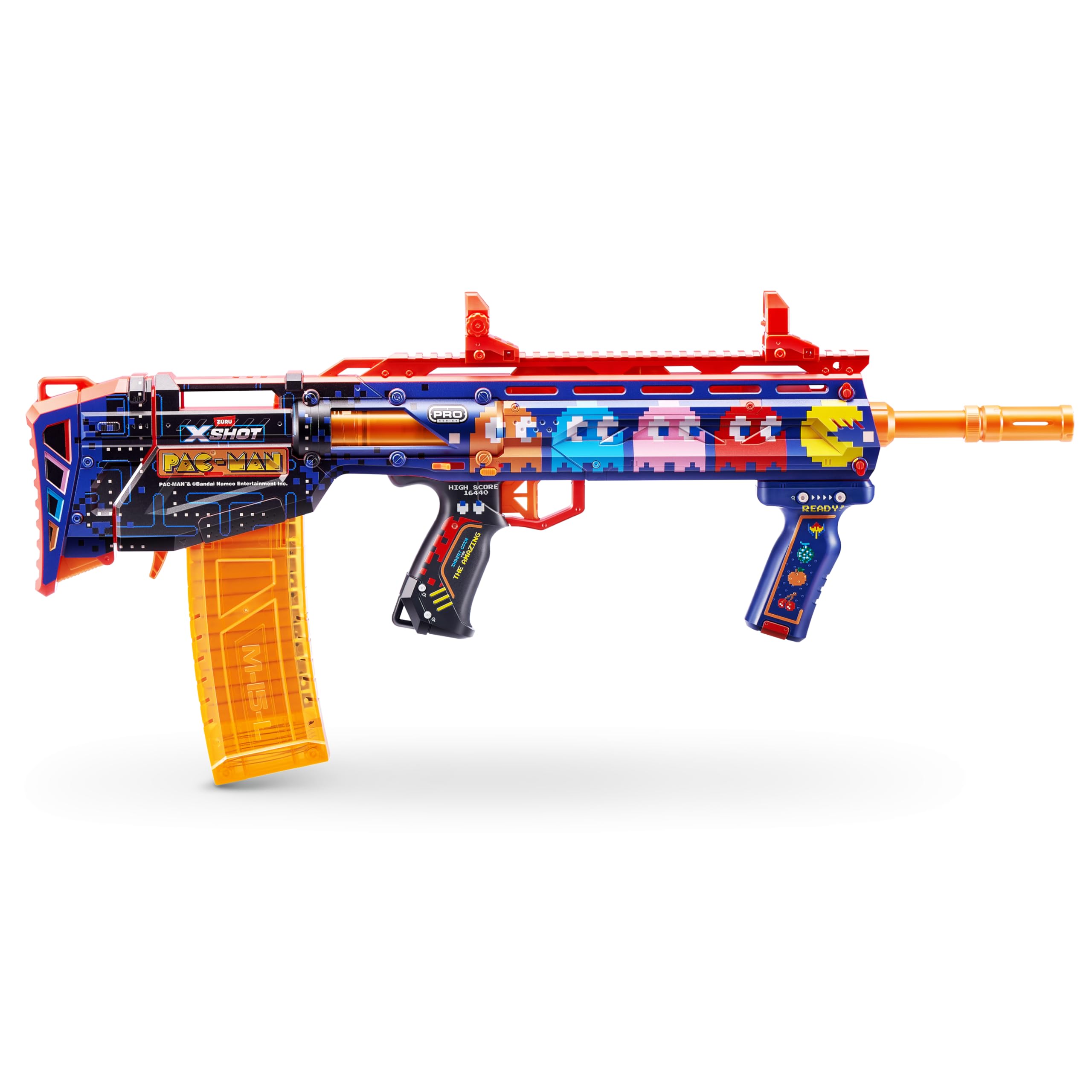 XSHOT Skins PRO Series 1 Pac-Man Long Shot Blaster by ZURU with 40