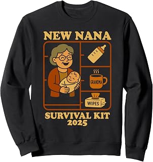 New Nana Survival Kit 2025 - Funny Baby Shower Design Sweatshirt