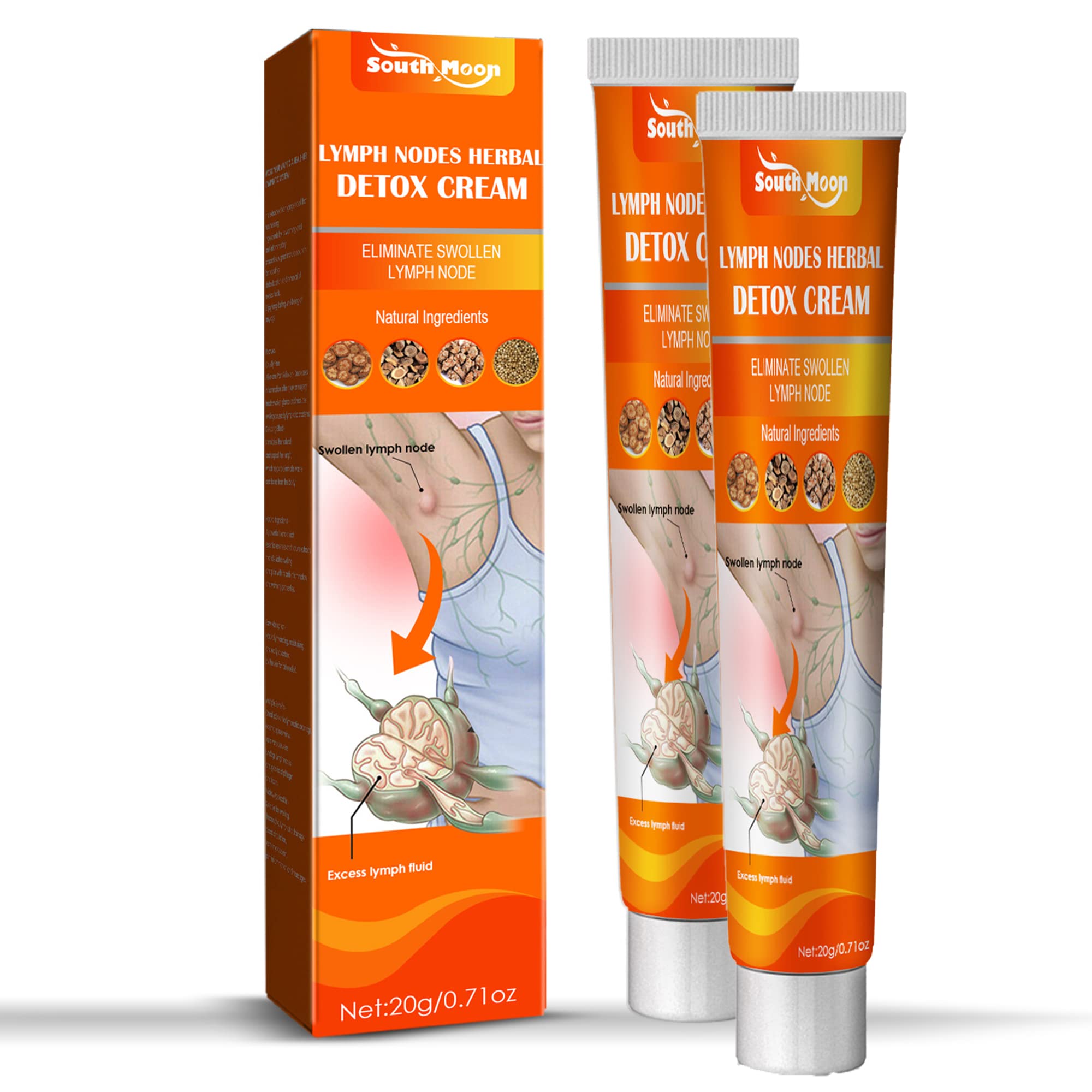 Sponsored Ad – Lymphatic Care Cream, Lymph with Ginger Oil Help to Remove Swelling and Pain Relief for Neck Behind Ear Underarm Skin 2pcs