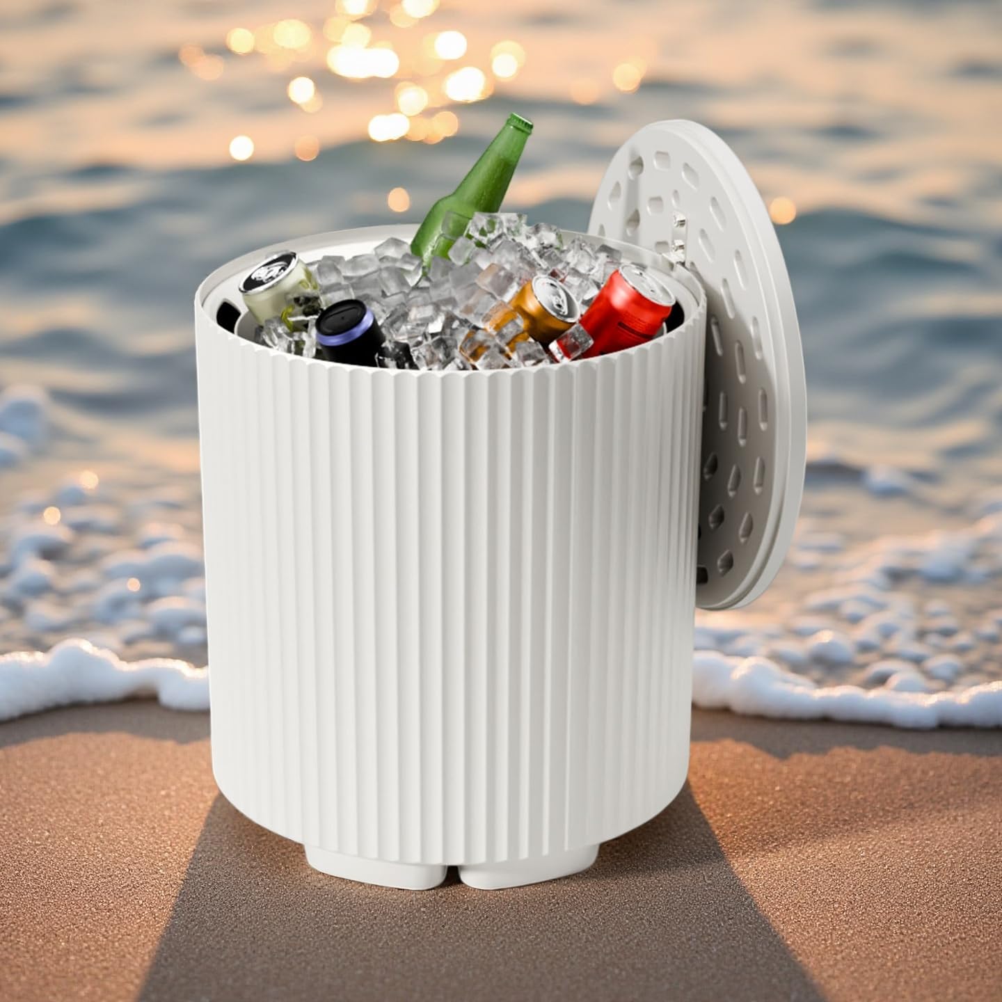 Photo 1 of *SEE NOTES/PHOTOS* 
Diyfire Outdoor Cooler Side Table - White