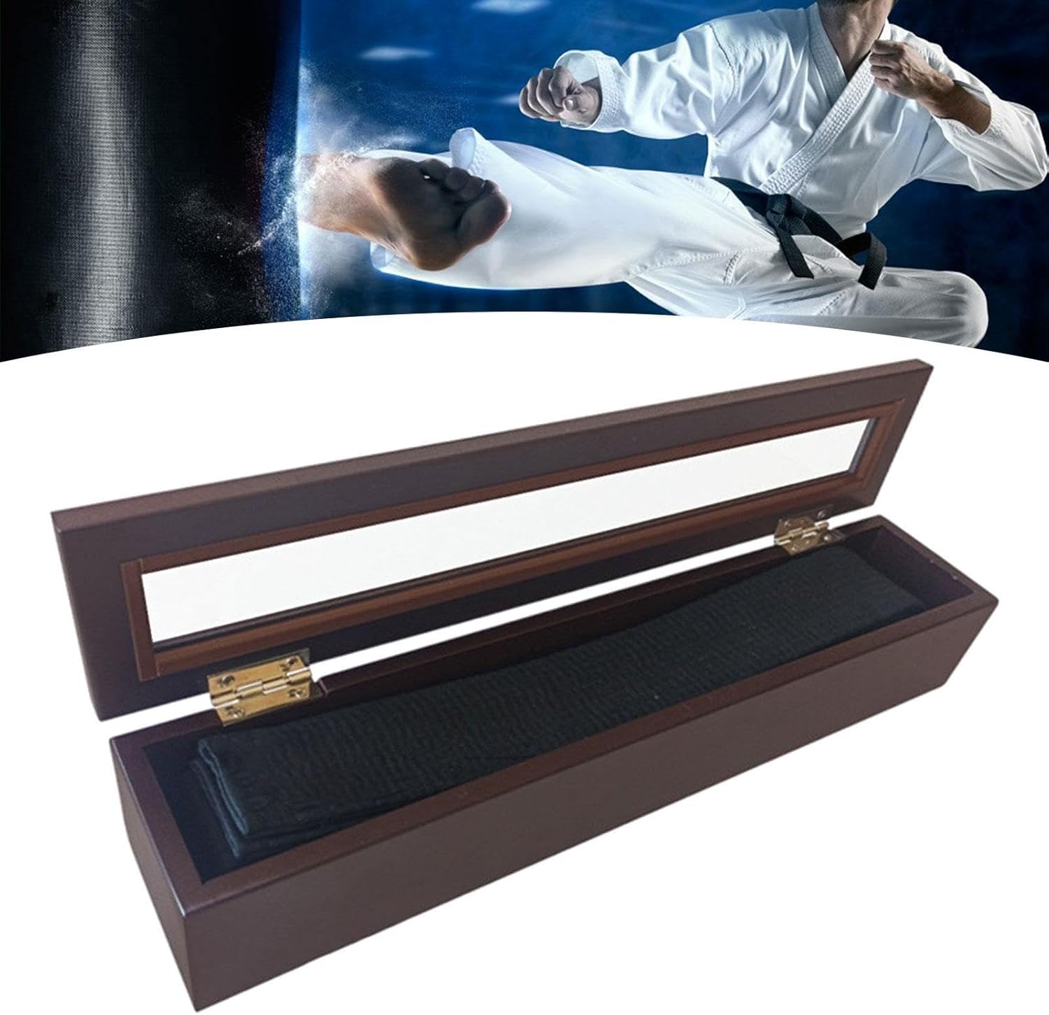 Karate Belt Display Box Taekwondo Belt Display Adults Martial Arts Belt Display Organizer for Taekwondo Judo MMA Karate(Belt 260cm)